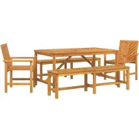 vidaXL Garten Essgruppe 5 Stk. Braun Massivholz Akazie