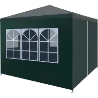 Syfax Partyzelt dkd-home-decor 3 x 3 x 2,55 m (L x B x H) Grün UV- und wasserbeständig