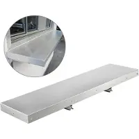 Vevor edelstahl wandboard 1220 x 305 x 50 mm wandbord für Speisewagen Küchen Wandregal 20 kg Tellerbord