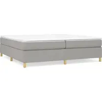 Syfax Boxspringbett mit Matratze Hellgrau 200x200 cm Stoff