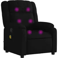 Syfax Massage-Relaxsessel, schwarzer Stoff