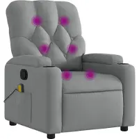 Syfax Massage-Relaxsessel, hellgrauer Stoff