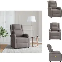 vidaXL Ohrensessel mit Massagefunktion Taupe Stoff - Massagesessel