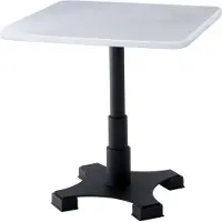 Casa Padrino Luxus Esstisch Weiß / Schwarz 75 x 75 x H. 75 cm - Küchentisch mit quadratischer Marmorplatte - Esszimmer Möbel