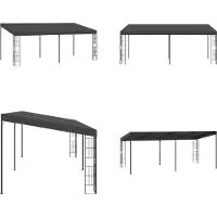 vidaXL Wand Pavillon 3x6 m Anthrazit Stoff - Wand-Pavillon - Wand-Pavillons - Terrassen Pavillon - Pavillon