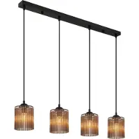 Nowa Hängeleuchte Metall schwarz matt, 4x E14