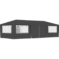 vidaXL Cloris Designermöbel Profi-Partyzelt mit Seitenwänden 4×9 m Anthrazit 90 g/m² 2024 Neu