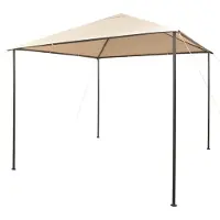 Syfax Pavilion Partyzelt Überdachung 3x3 m Stahl Beige