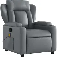 Syfax Massagesessel Relaxsessel Grau Kunstleder