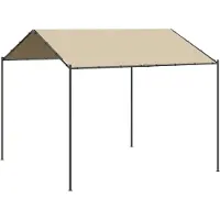 Syfax Gartenpavillon Beige 3x3 m Stahl und Stoff