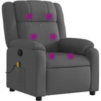 Syfax Massage-Relaxsessel, Stoff, Dunkelgrau