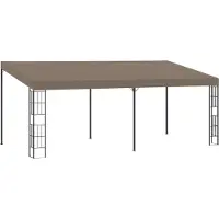 Syfax Wand-Pavillon 6x3 m Taupe Stoff
