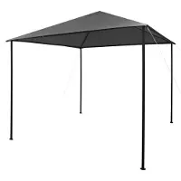 The Living Store Pavillon 3x3 m Anthrazit Stoff und Stahl 180 g/m²