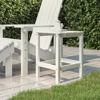 ZMH Adirondack-Gartentisch Weiß 38x38x46 cm HDPE