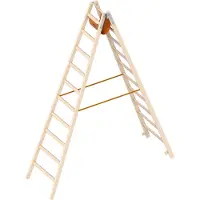 Layher 1038 Holzstehleiter 2x10 Sprossen