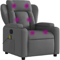 Syfax Massage-Relaxsessel, Stoff, Dunkelgrau