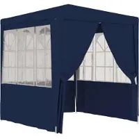Syfax Profi-Partyzelt mit Seitenwänden 2,5x2,5 m Blau 90 g/m²