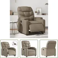 The Living Store Relaxsessel Elektrisch Cappuccino-Braun Kunstleder