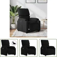 The Living Store Relaxsessel Elektrisch Schwarz Stoff