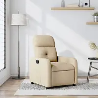 Prolenta Maison Exclusive - Relaxsessel Creme Stoff