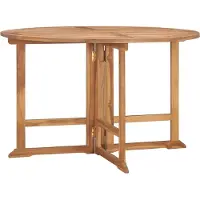Syfax Garten-Esstisch Klappbar Ø110x75 cm Massivholz Teak