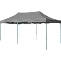 DKD Home Decor Pop-Up-Partyzelt Faltbar 3x6 m Anthrazit