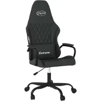 Syfax Gaming-Stuhl mit Massagefunktion Schwarz Kunstleder