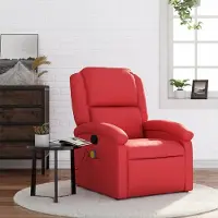Prolenta Maison Exclusive - Massagesessel Rot Kunstleder