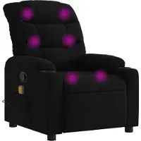 Syfax Massagesessel Schwarz Stoff