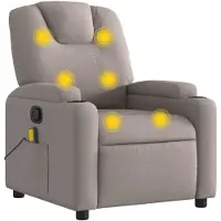 Syfax Massagesessel Taupe Stoff