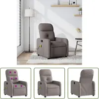 The Living Store Massagesessel Taupe Stoff