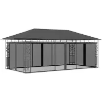 Syfax Pavillon mit Moskitonetz 6x3x2,73 m Anthrazit