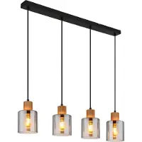 Globo Lighting Hängeleuchte Metall schwarz matt, 4x E27