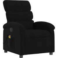 Syfax Massage-Relaxsessel, schwarzer Stoff