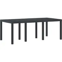 Syfax Wetterfester Gartentisch Anthrazit 200 x 100 x 73 cm
