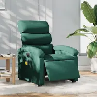 Prolenta Maison Exclusive - Massagesessel Elektrisch Dunkelgrün Stoff
