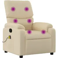 vidaXL "2026 MODERNE"Massagesessel/Relaxsessel - Modernes Design - TV-Sessel - Einzelsofa - Creme Stoff - Couchsessel CC7718779