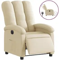 Syfax Relaxsessel Elektrisch Creme Stoff