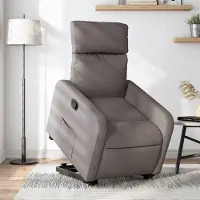 vidaXL Möbel Relaxsessel mit Aufstehhilfe Taupe Stoff - Fernseh- & Relaxsessel 3206706