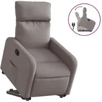 Sonstiges Relaxsessel mit Aufstehhilfe Taupe Stoff