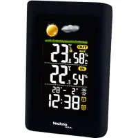 Technoline WS 6447, Schwarz, Innen-Hygrometer, Innen-Thermometer, Außen-Hygrometer, Außen-Thermometer, Hygrometer, Thermometer, Hygrometer, Thermometer, 20 - 95%, 20 - 95%