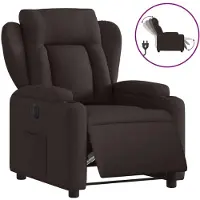 Syfax Relaxsessel Elektrisch Dunkelbraun Stoff