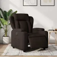 vidaXL Relaxsessel Einzelsofa Elektrisch Dunkelbraun Stoff 3204463