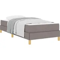 Syfax Boxspringbett mit Matratze Taupe 90 x 200 cm Stoff