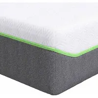Syfax Matratze Weiß und Grau 140 x 200 cm Jacquard-Stoff
