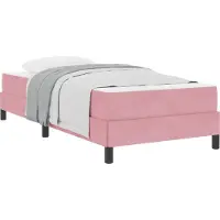 Syfax Boxspringbett mit Matratze Rosa 100 x 200 cm Stoff