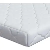 Syfax Matratze Weiß 80 x 200 cm Jacquard-Stoff