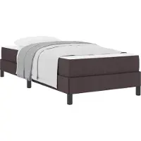 vidaXL Boxspringbett Dunkelbraun 90 x 200 cm Stoff