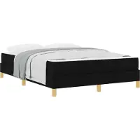 Syfax Boxspringbett mit Matratze Schwarz 160 x 200 cm Stoff