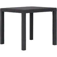 Syfax Gartentisch Braun 79x79x72 cm Kunststoff Rattan-Optik